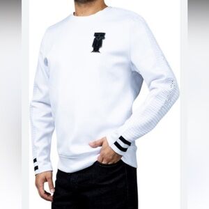 Karl Lagerfeld COMBO QUILT AND MESH LOGO CREW NECK sweatshirt